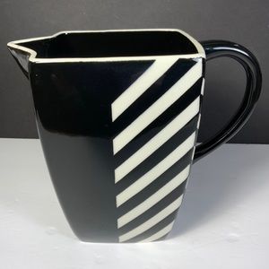 The Main Ingredient Pitcher Square Black White Yin Yang Zebra 64 ounce #ES4